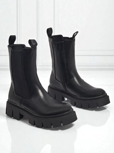 Botine înalte de damă din piele ecologică Dorvella