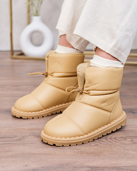 Royalfashion Cizme de zăpadă slip-on pentru femei, maro Nevonsisia