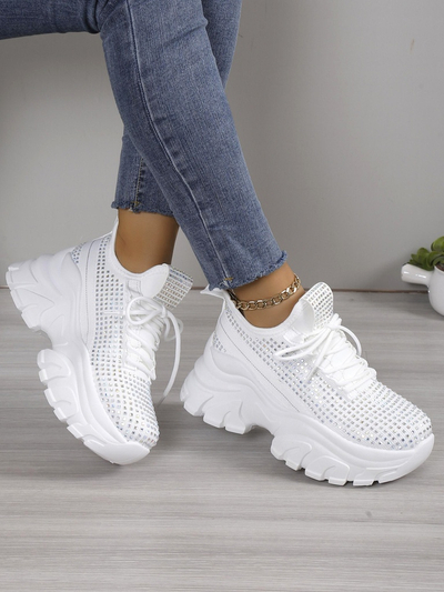 Royalfashion Pantofi sport pentru femei cu strasuri Blysco
