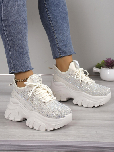 Royalfashion Adidași sportivi pentru femei cu strasuri Blysco