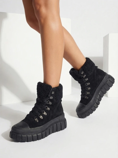 Botine Dama Diana Negre Piele Confortabile de Iarna