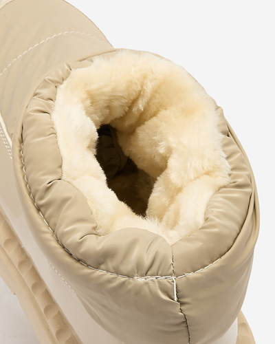 Royalfashion Cizme de zăpadă slip-on pentru femei de culoare maro deschis Ireda