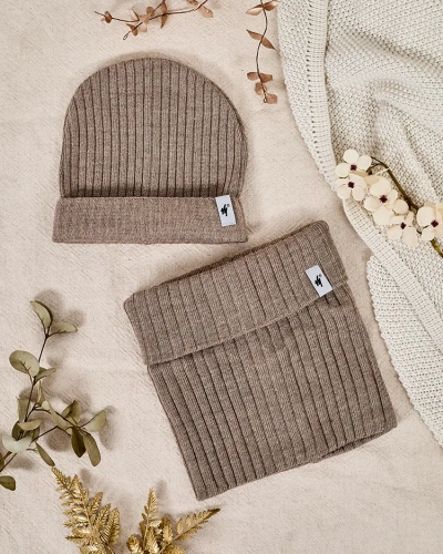 Set universal de iarnă Royalfashion - căciulă cu guler