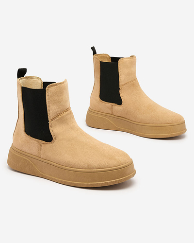 Royalfashion Cizme de damă a'la cizme de zăpadă de culoare camel Uteris