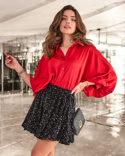 Fustă scurtă de damă Royalfashion cu paiete