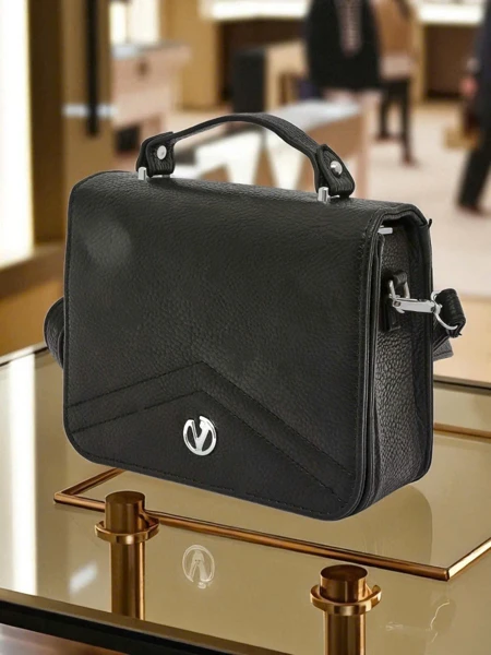 Royalfashion Geantă de mână mică pentru femei, realizată din piele ecologică Vintage Moderno