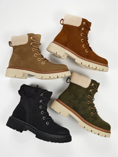 Botine traper de damă cu blană Tessara