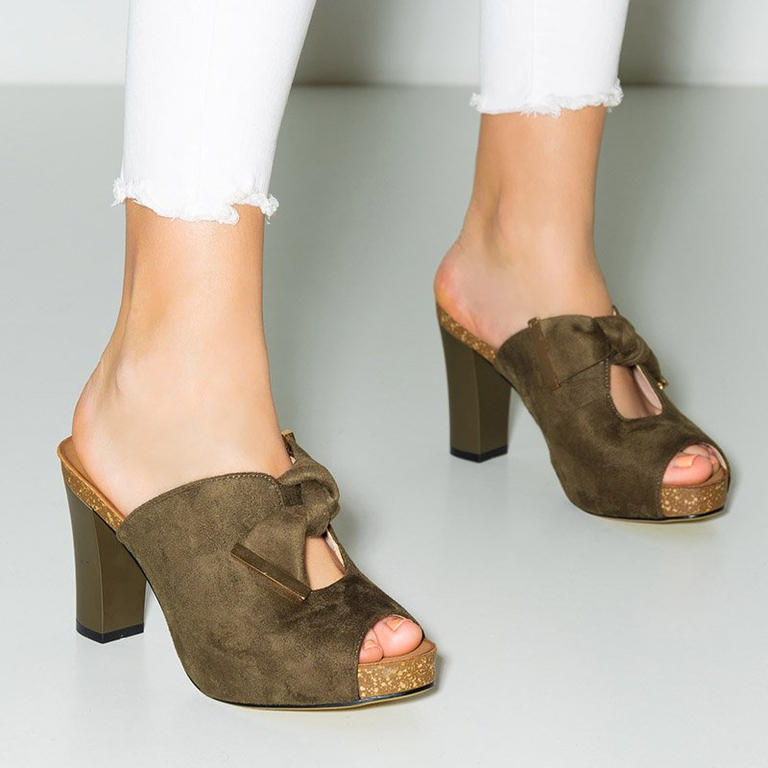 OUTLET Sandale verzi dama pe post Kustai - Incaltaminte