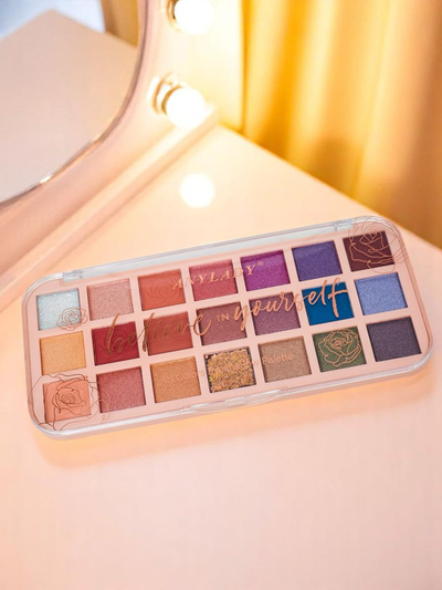 ANYLADY Paletă cu 21 de farduri de pleoape cu sclipici și mate Glamour Color&Nude