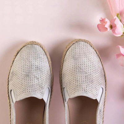 OUTLET Espadrile dama argintii Bela - Pantofi