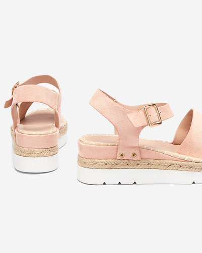 OUTLET Sandale roz dama pe pană Setovia - Încălțăminte