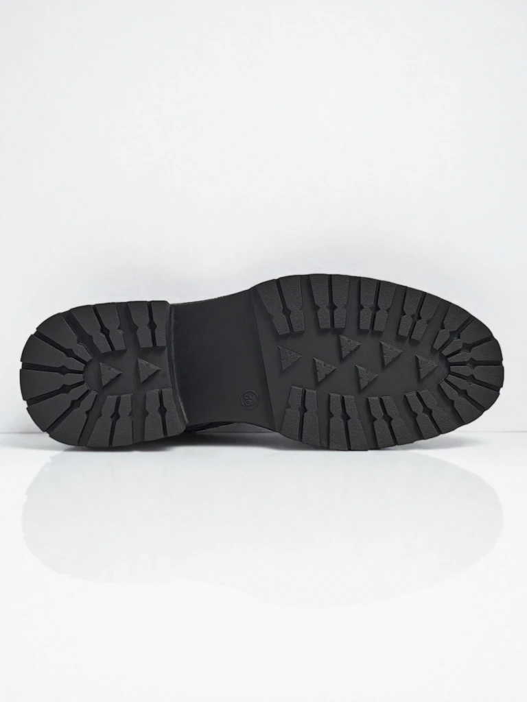 Botine de damă Elisse din piele ecologică cu șireturi