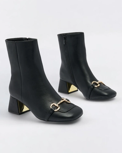 Royalfashion Cizme stiletto joase pentru femei negre Referra