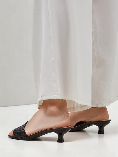 Callista Nero Sandals - Black women's eco-leather stilettos, summer