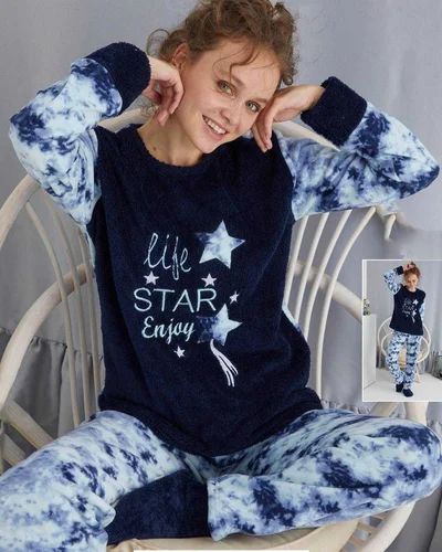 Pijamale pentru femei Royalfashion a'la Fleece Life Star Enjoy