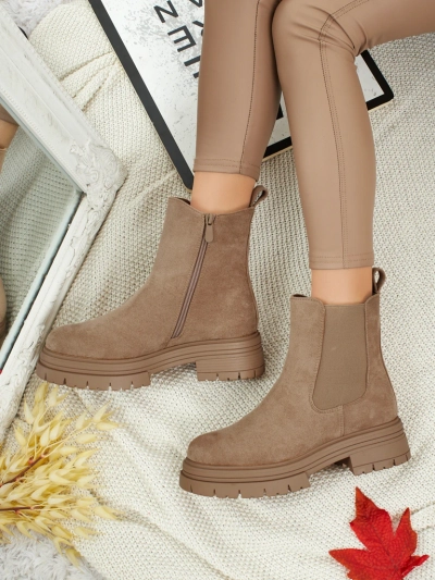 Damskie botki a'la sztyblety z eko-zamszu Lunvor