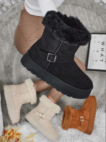 Royalfashion Krótkie buty a'la śniegowce damskie Myrelle