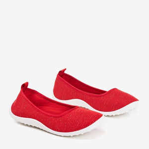 Czerwone tenisówki slip-on damskie Calicija - Obuwie