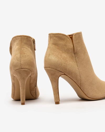 Royalfashion Cizme stiletto de damă maro deschis Amalenika