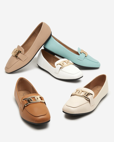 OUTLET Mocasini albi dama Melukia - Pantofi