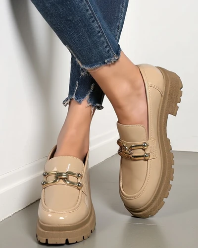 Loafers din piele lacuită pentru femei Royalfashion Arieda