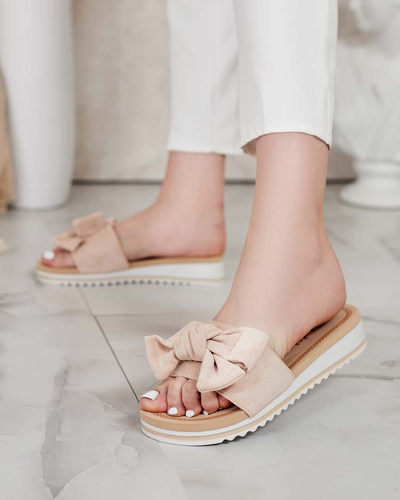 Royalfashion Șlapi de damă cu fundiță Erinner