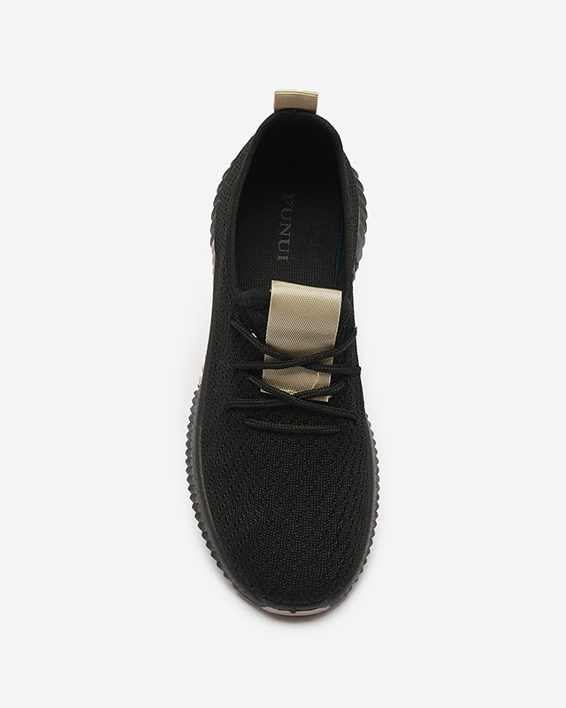 Pantofi sport negri pentru femei cu inserții maro Keteti - Încălțăminte