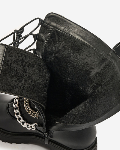 Royalfashion Cizme bagger de damă în negru Goserre