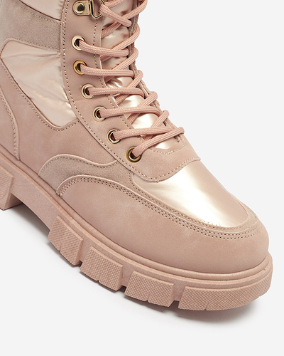Bootsy Fuego Rosa - Pantofi Dama Stilati Cu Toc Plat