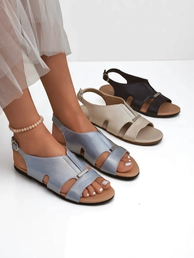 Royalfashion Sandale de damă cu talpă plată Solea Comfort
