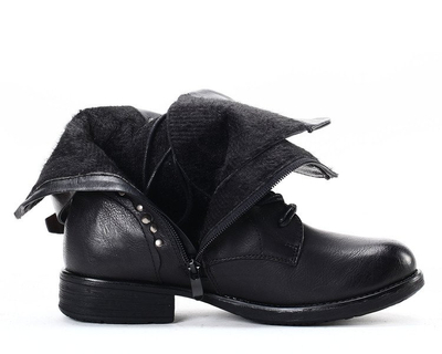 Czarne wysokie workery Soefinna - Obuwie