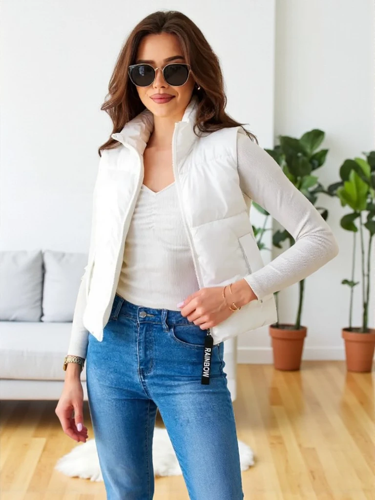 Royalfashion Jachetă scurtă fără mâneci pentru femei