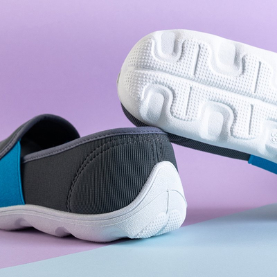 Adidași din stofă gri pentru femei, alunecați pe Molara - Încălțăminte