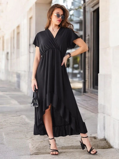 Rochie midi Royalfashion pentru femei cu tiv asimetric