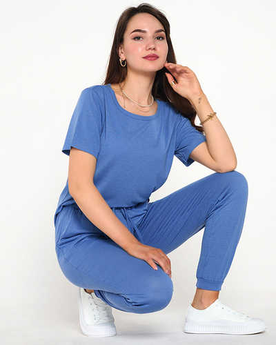 Set de trening sport albastru pentru damă - Îmbrăcăminte