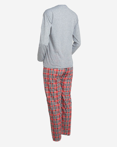 Pijama de Crăciun gri de 2 piese pentru femei- Îmbrăcăminte