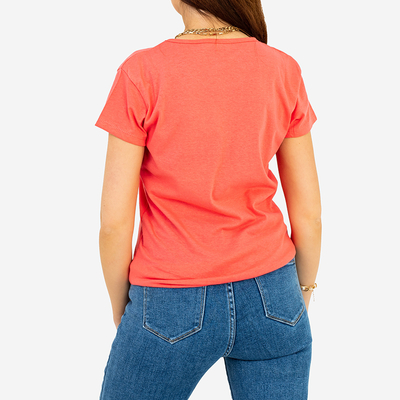 Tricou damă cu imprimeu coral - Îmbrăcăminte