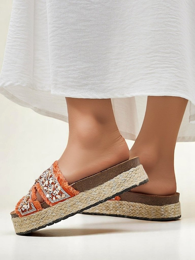 Royalfashion Papuci de damă cu ornamente Candy Candy