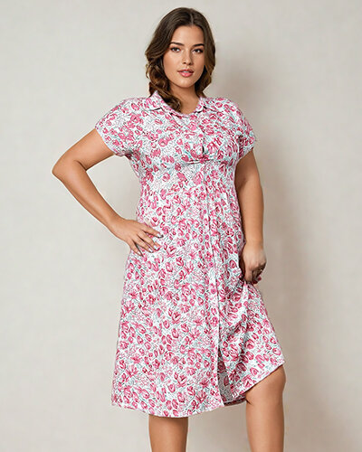 Royalfashion Rochie midi florală pentru femei