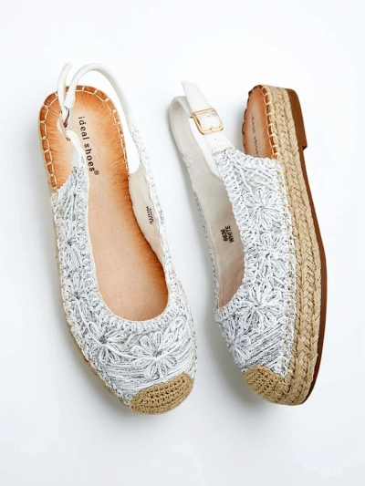Royalfashion Espadrile de damă cu broderie decorativă