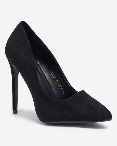 Pantofi stiletto clasici de damă cu vârf ascuțit, de culoare neagră Ermak- Footwear