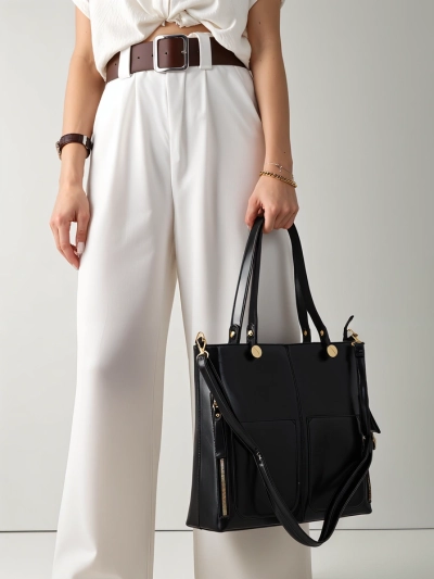 Royalfashion Geantă elegantă pentru femei, mare, cu buzunare