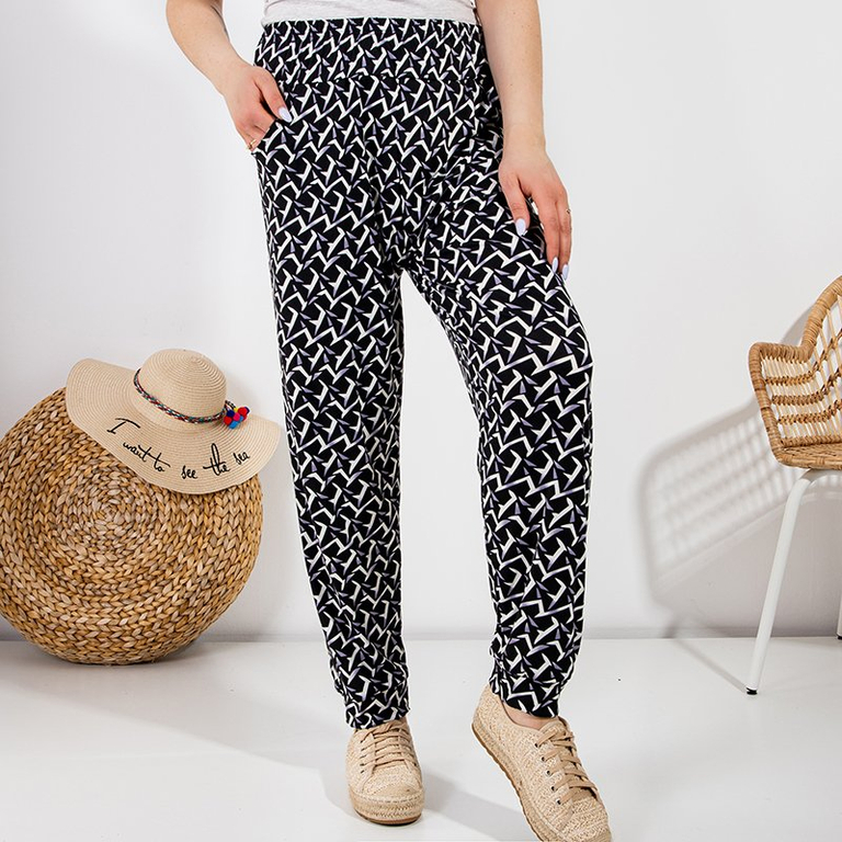 Pantaloni pentru femei cu model PLUS SIZE - Îmbrăcăminte