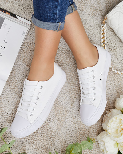 Royalfashion Adidași clasici cu șireturi pentru femei Ogisea