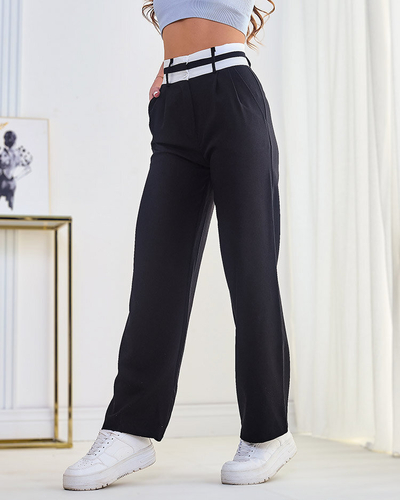 Royalfashion Pantaloni largi din țesătură pentru femei