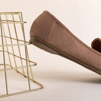 OUTLET Mocasini din piele ecologică de culoare maro deschis cu franjuri Catriona - pantofi