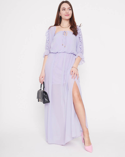 Rochie maxi spaniolă mov - Îmbrăcăminte