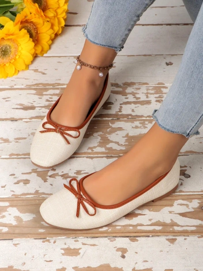 Pantofi balet pentru femei Royalfashion cu sclipici și o fundiță Aramie