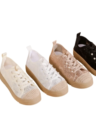 Tenisi din dantelă Royalfashion pentru femei cu paiete Nille