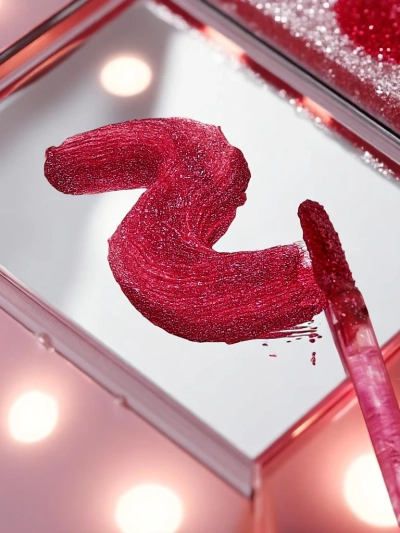 2-în-1 Sclipici și luciu de buze transparent Ruby Woo